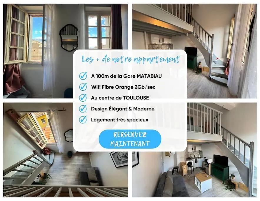 Appartement Hypercentre - Gare Matabiau Toulouse 0*,